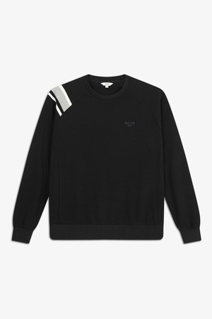 MEN 라운드넥 원포인트 져지 SET 상의_BLACK-a