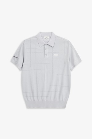 MEN 조직감 반팔 스웨터_GREY-a