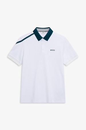 MEN 메쉬 부속 라인포인트 피케 반팔 티셔츠_WHITE-a