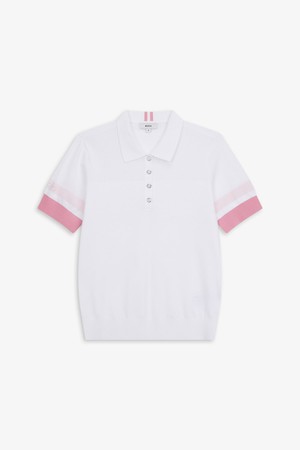 WOMEN 부분 스카시 반팔 풀오버_WHITE-a