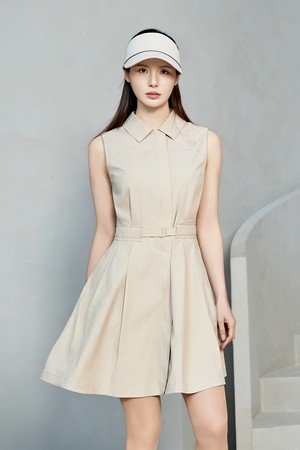 WOMEN 민소매 원피스_BEIGE-a