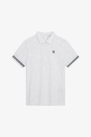 WOMEN 메쉬 자가드 티셔츠_WHITE-a