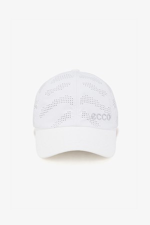 MEN 웨이브패턴 펀칭 캡_WHITE-a