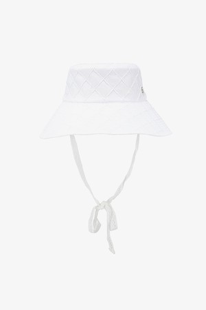 WOMEN 다이아몬드 패턴 햇_WHITE-a
