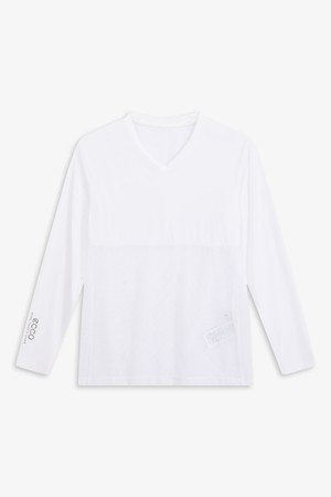 MEN 냉감 메쉬 베레 V넥_WHITE-a