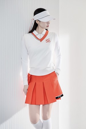 WOMEN 랩스커트형 반바지_ORANGE-a