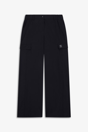 WOMEN 카고 스트링 팬츠_BLACK-a