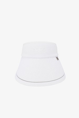 WOMEN 천연초 와이드챙 바이저_WHITE-a