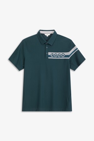 MEN 가슴 라인 원포인트 반팔 티셔츠_GREEN-a