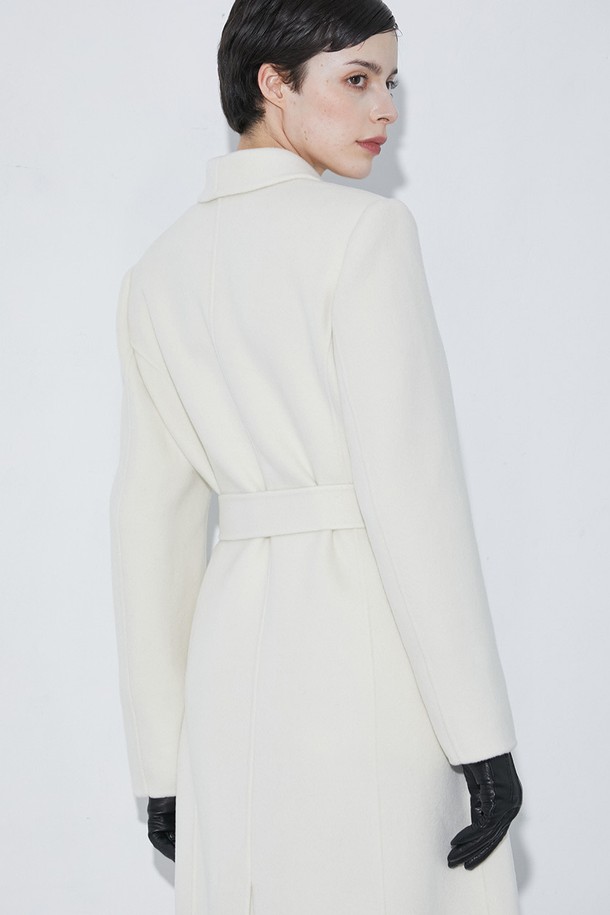 cordinary - 코트 - Cashmere tailoring robe coat - ivory