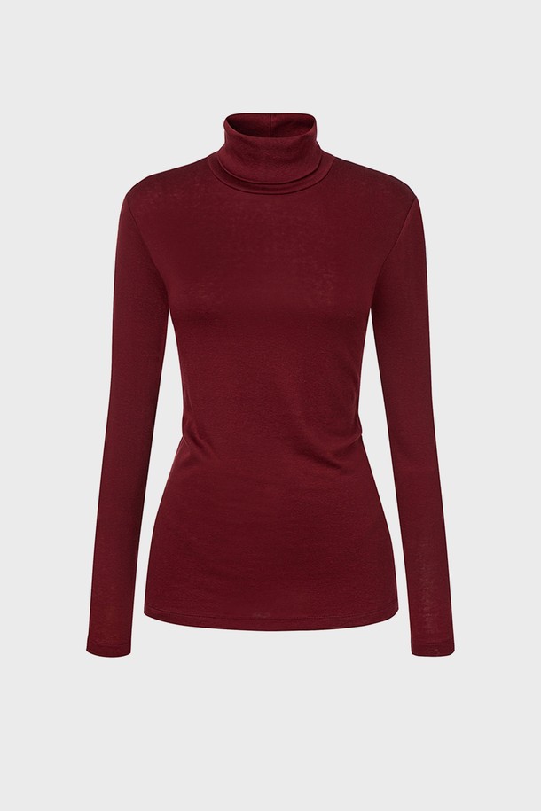 cordinary - 터틀넥 - Wool span turtleneck - wine