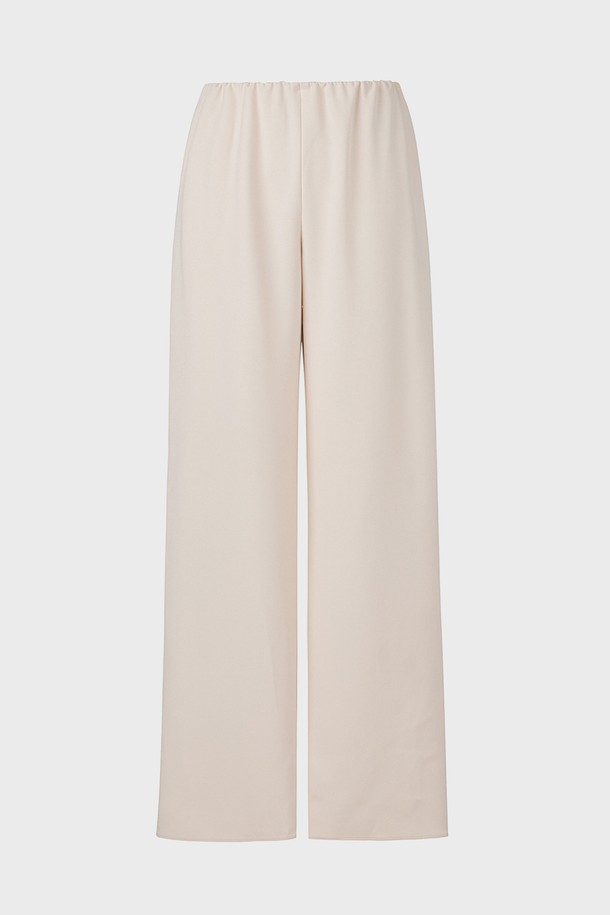 cordinary - 롱/미디팬츠 - Crepe straight banding pants - ivory