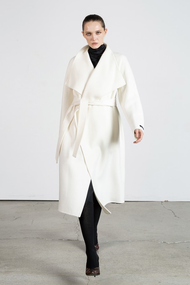 cordinary - 코트 - Signature cashmere shawl collar coat - ivory