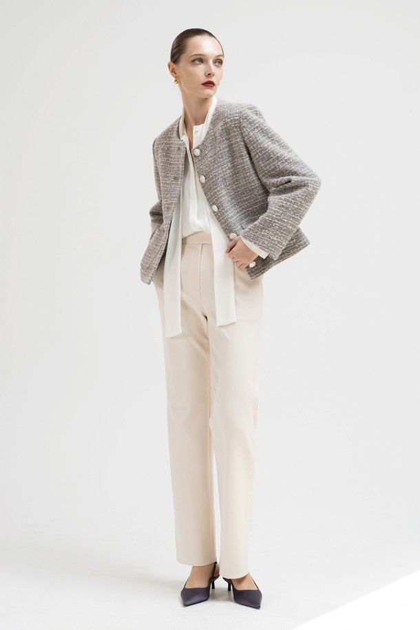 cordinary - 롱/미디팬츠 - Comfy straight trousers - ivory