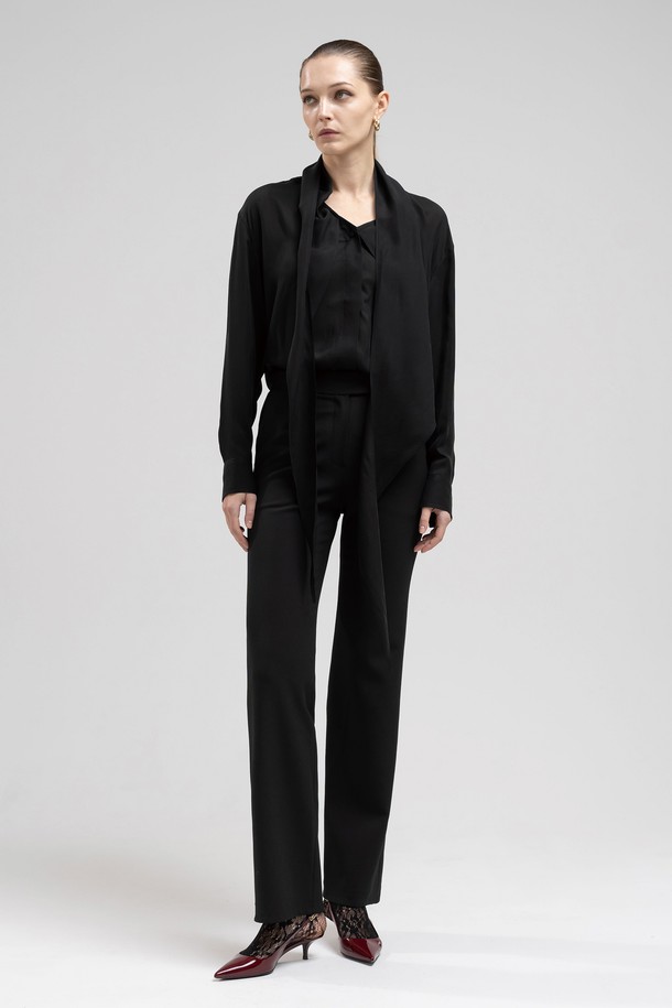 cordinary - 롱/미디팬츠 - Comfy straight trousers - black