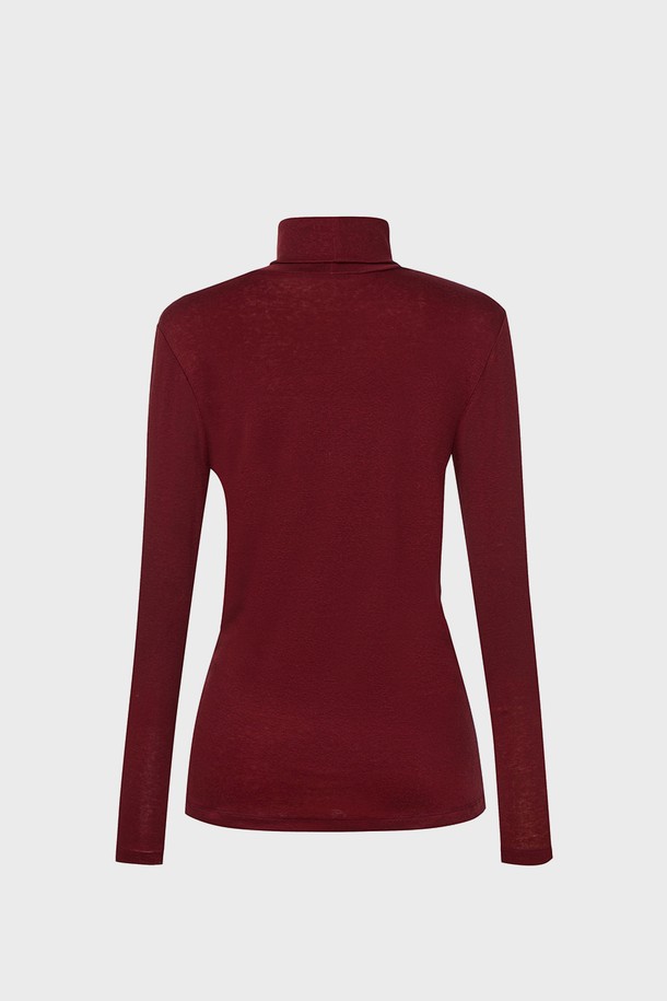 cordinary - 터틀넥 - Wool span turtleneck - wine