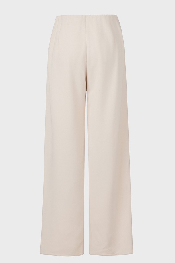 cordinary - 롱/미디팬츠 - Crepe straight banding pants - ivory