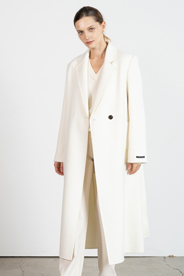 cordinary - 코트 - Tailoring single button wool coat - ivory