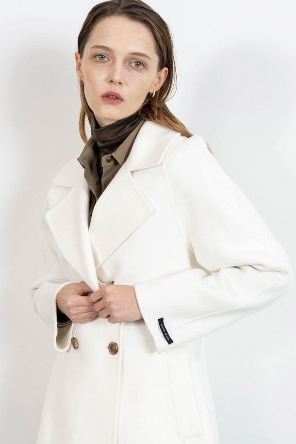 cordinary - 코트 - Feminine double breasted half-coat - ivory