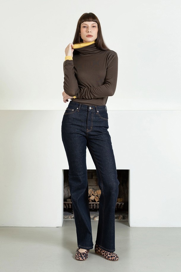 cordinary - 터틀넥 - Wool span turtleneck - brown