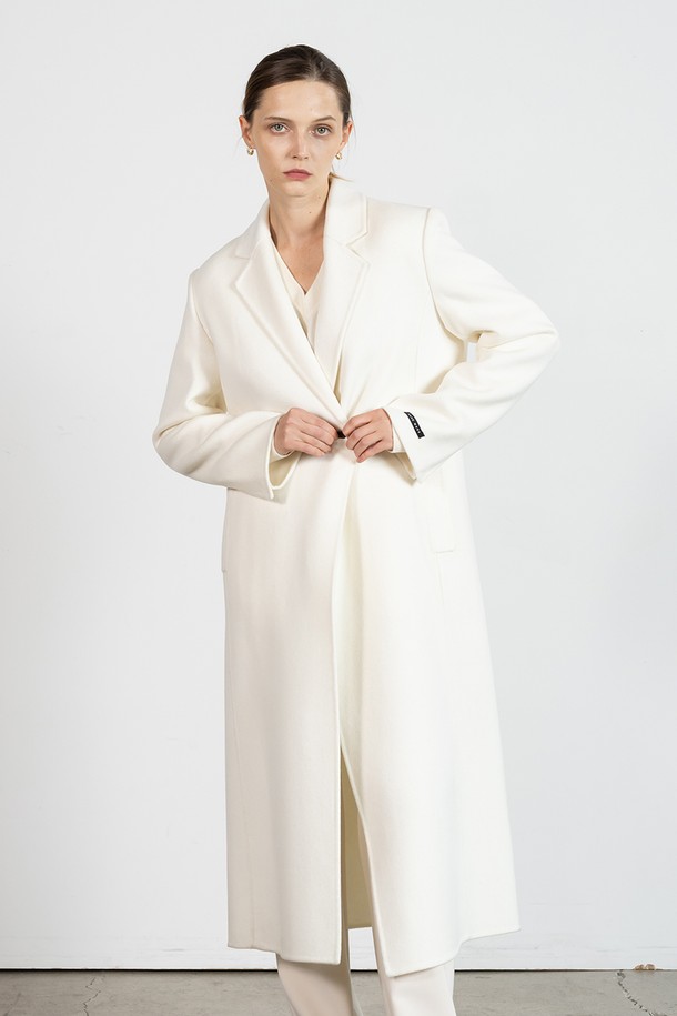 cordinary - 코트 - Tailoring single button wool coat - ivory