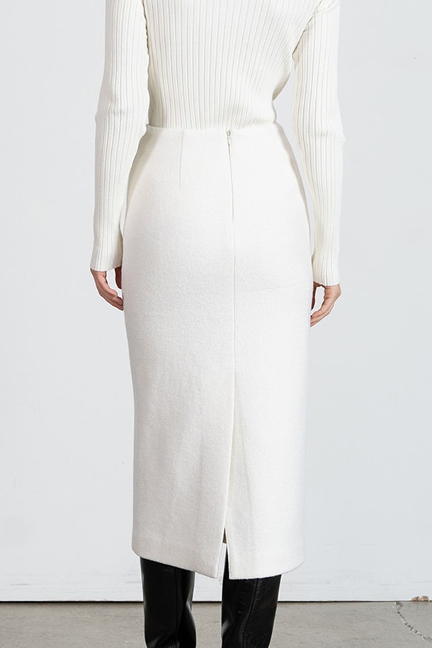 cordinary - 롱스커트 - H-line tweed long skirt - ivory