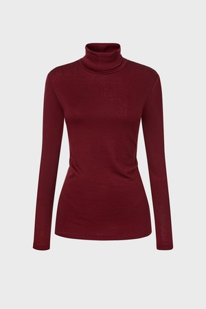 Wool span turtleneck - wine