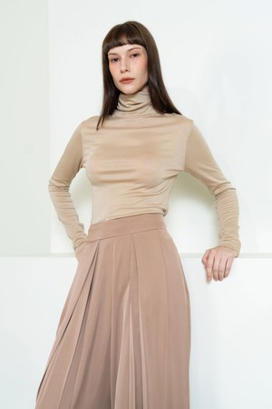 Wool span turtleneck - beige