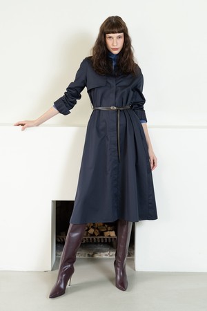 Trench midi dress - navy