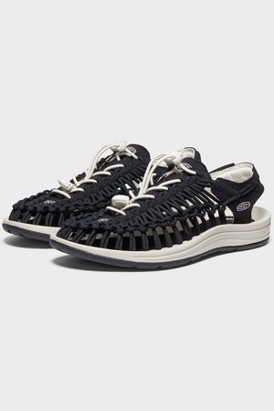 [26SS][유니크 캔버스] 블랙 여성 샌들