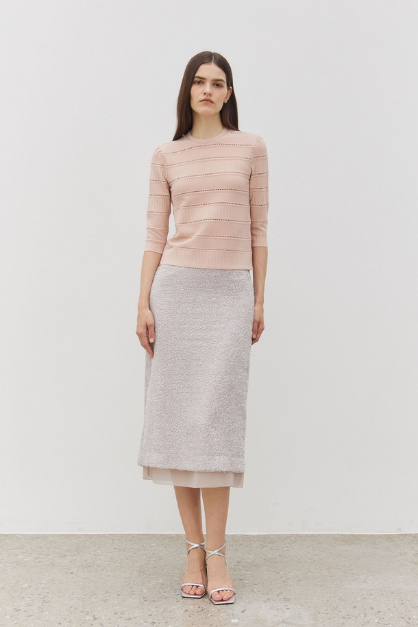 MARE DI MARI - 롱스커트 - Sheer Layered Skirt Light Beige