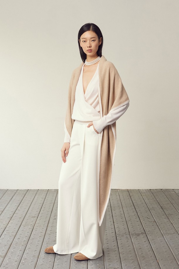 MARE DI MARI - 스카프/머플러 - Cashmere100% Triangle Muffler Beige