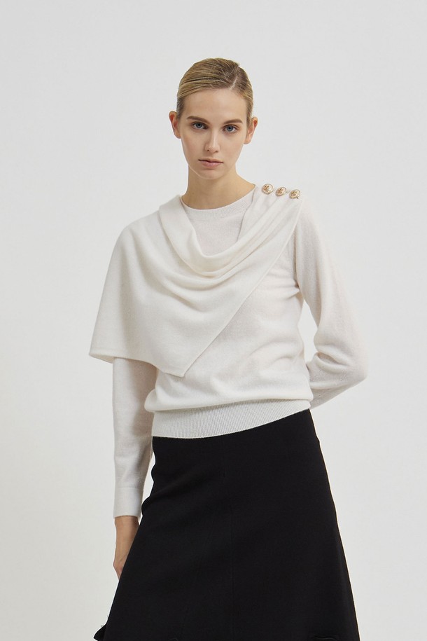 MARE DI MARI - 스웨터 - Scarf Detail Knit Pullover Ivory