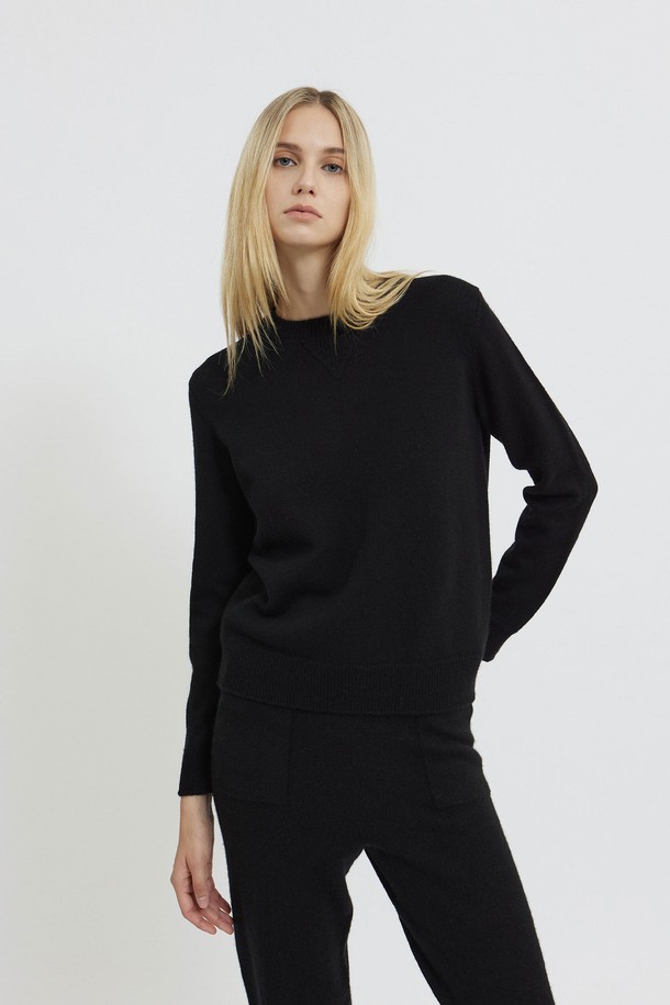 MARE DI MARI - 스웨터 - Triangle Point Knit Top Black