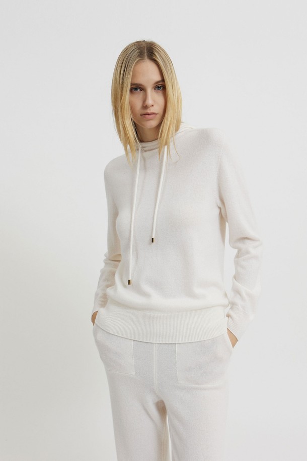 MARE DI MARI - 스웨터 - Cashmere 100% Hooded Knit Ivory