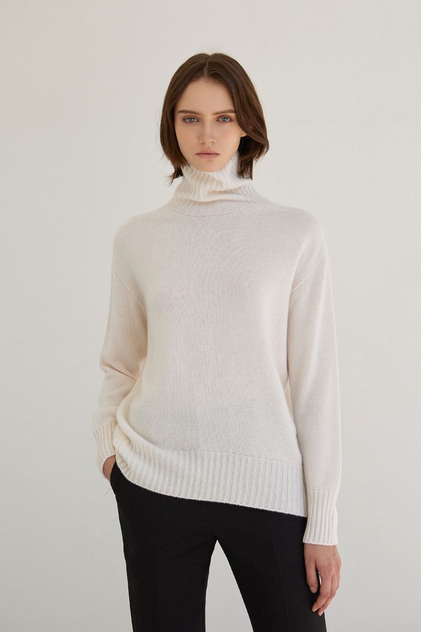 MARE DI MARI - 스웨터 - Wholegarments Turtleneck Knit Top Ivory