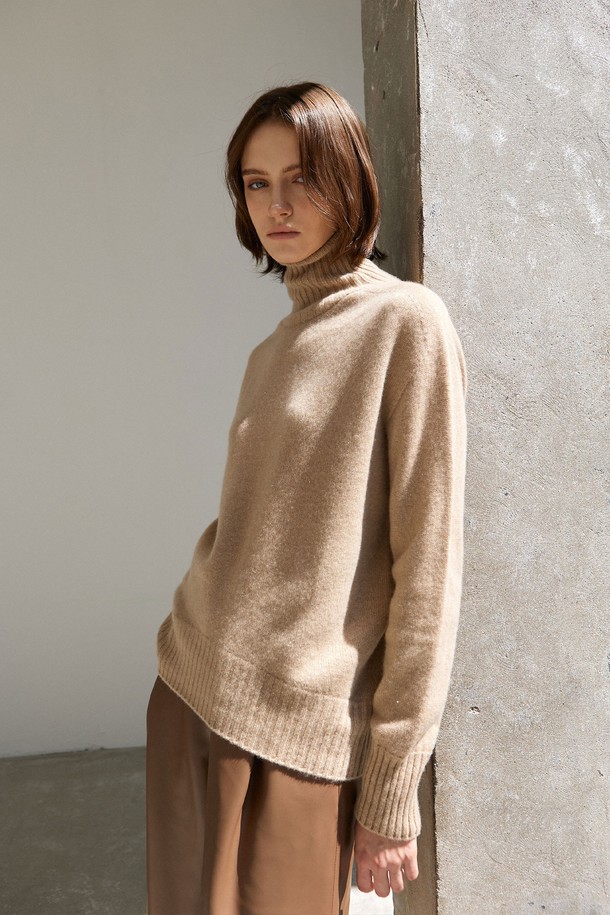 MARE DI MARI - 스웨터 - Wholegarments Turtleneck Knit Top Beige