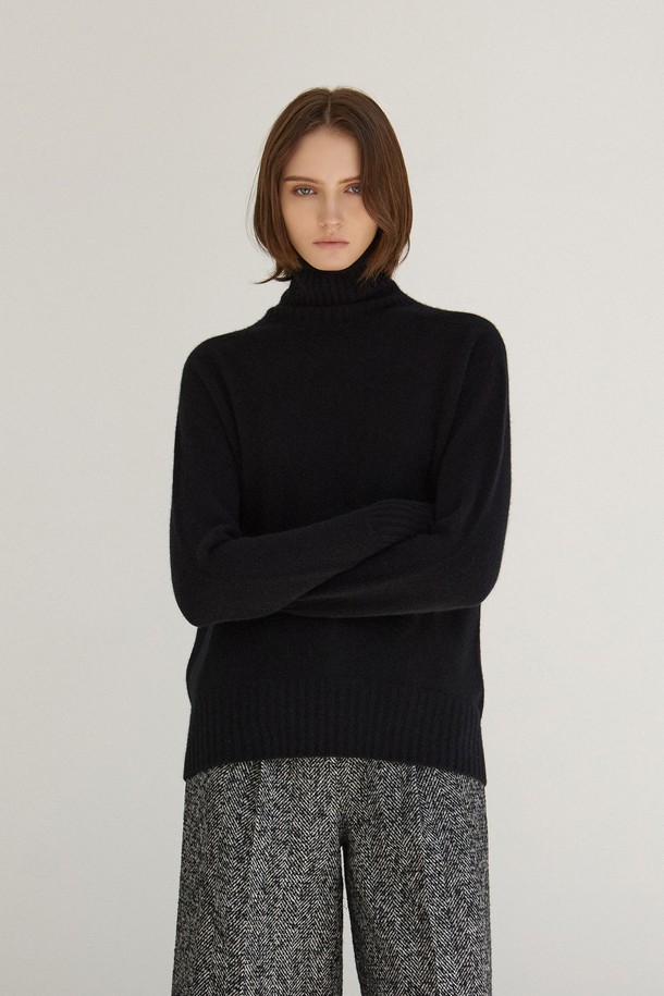 MARE DI MARI - 스웨터 - Wholegarments Turtleneck Knit Top Black