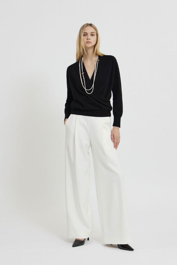 MARE DI MARI - 롱/미디팬츠 - Pintuck Wide Leg Pants Ivory