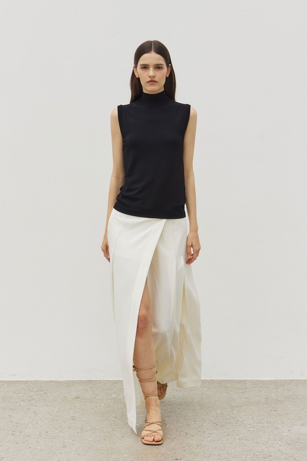 MARE DI MARI - 롱스커트 - Pleated Wrap Maxi Skirt Ivory