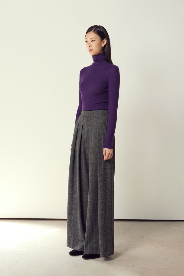 MARE DI MARI - 스웨터 - Wholegarment Turtle-neck Long Sleeve Knit Top Violet