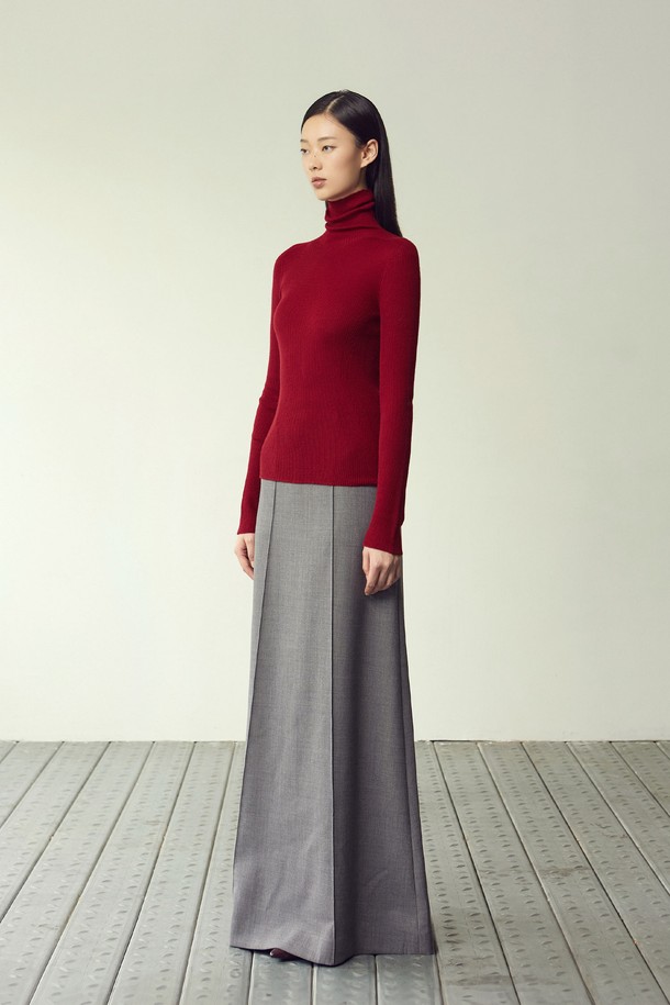 MARE DI MARI - 스웨터 - Wholegarment Turtle-neck Long Sleeve Knit Top Red