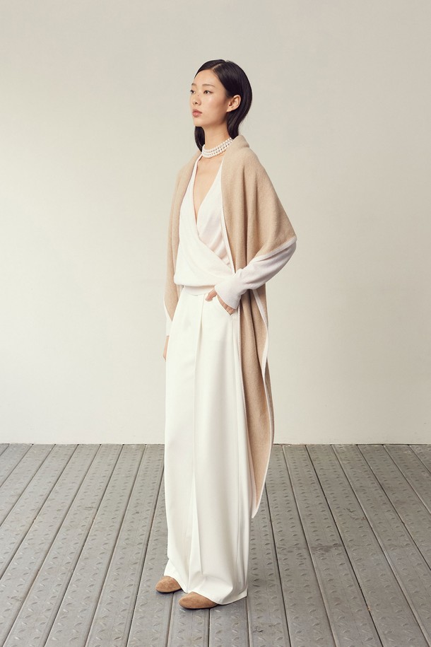 MARE DI MARI - 스카프/머플러 - Cashmere100% Triangle Muffler Beige