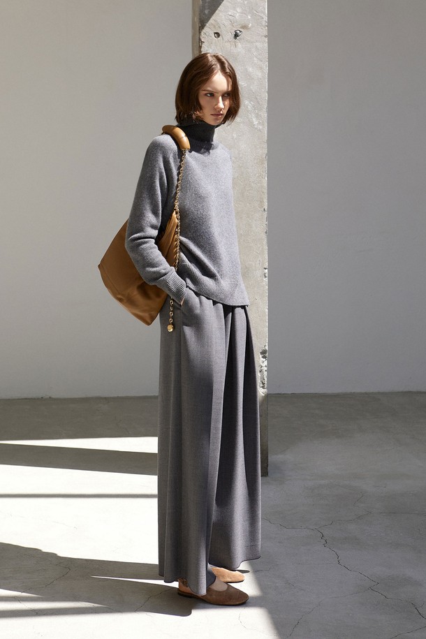 MARE DI MARI - 스웨터 - Cashmere Side Slit Knit Pullover Grey