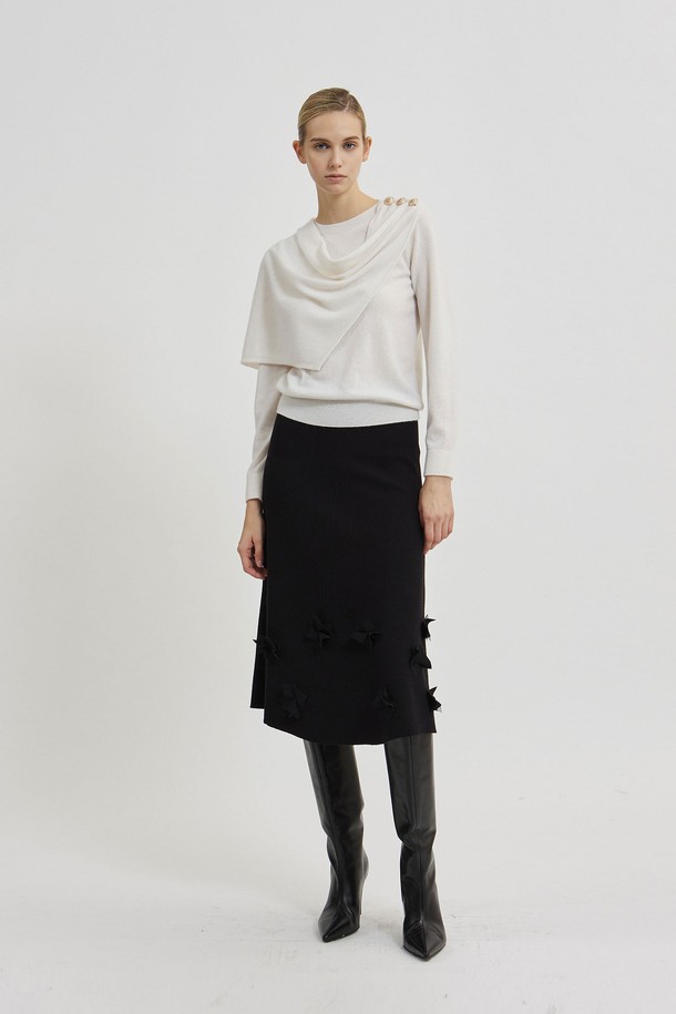 MARE DI MARI - 스웨터 - Scarf Detail Knit Pullover Ivory