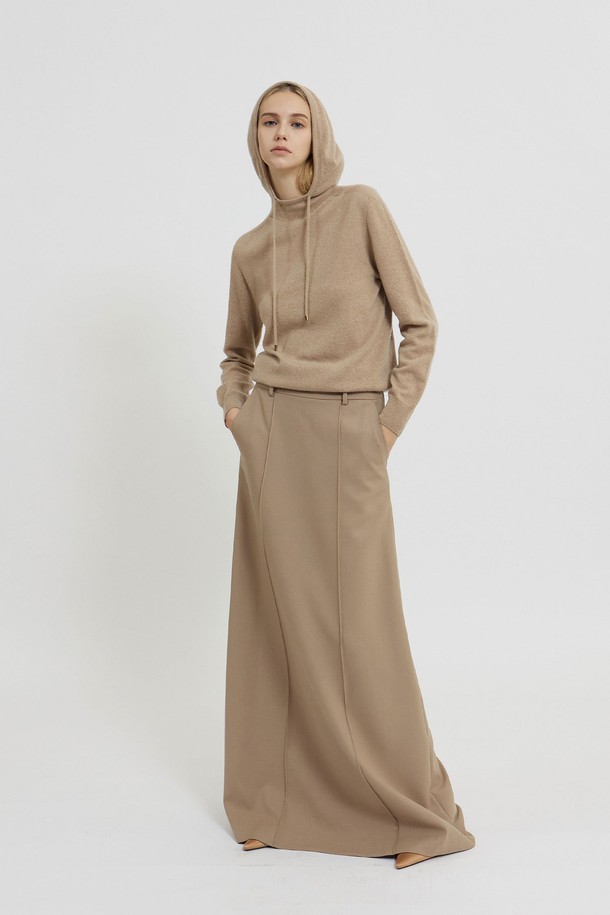 MARE DI MARI - 스웨터 - Cashmere 100% Hooded Knit Beige