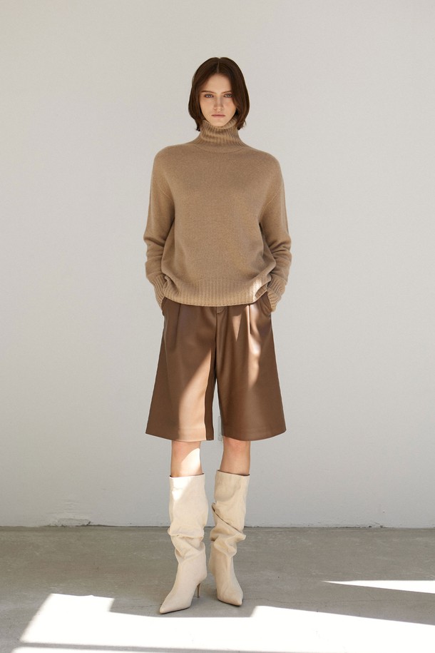 MARE DI MARI - 스웨터 - Wholegarments Turtleneck Knit Top Beige