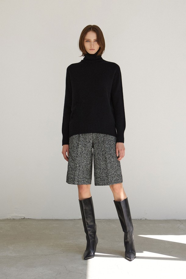 MARE DI MARI - 스웨터 - Wholegarments Turtleneck Knit Top Black