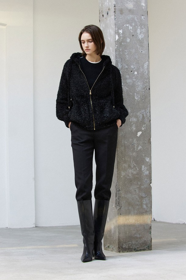 MARE DI MARI - 가디건 - Starlight Hooded Knit Cardigan Black