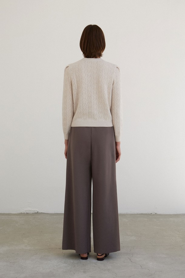 MARE DI MARI - 가디건 - Gold Button Scasi Knit Cardigan Light Beige